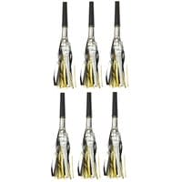 Rico Design Partytröten Flitter schwarz-gold-silber 6 Stück | Boutique Ballooons