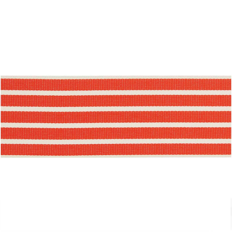 Webband Streifen, rot/creme