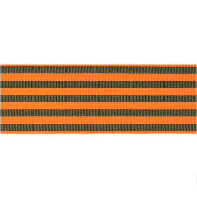 Webband Streifen, olive/neon rot