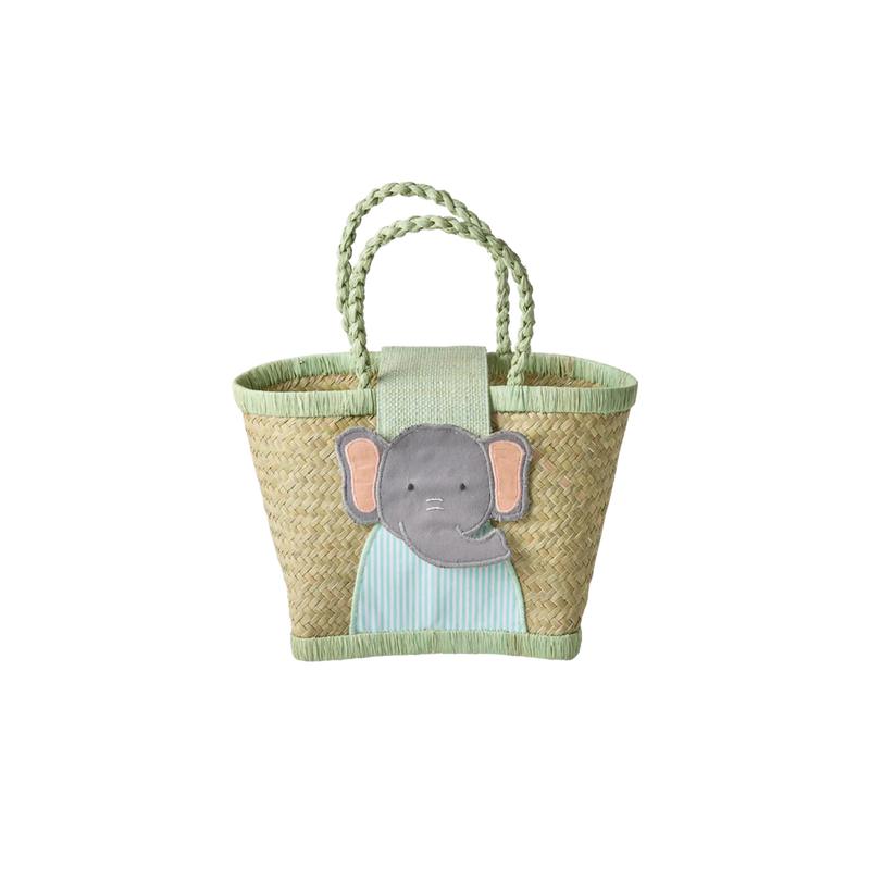 Kleine Raffia Kindertasche - Natürlich
