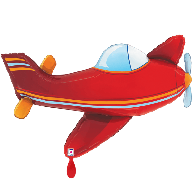 Folienballon Rotes Flugzeug XXL