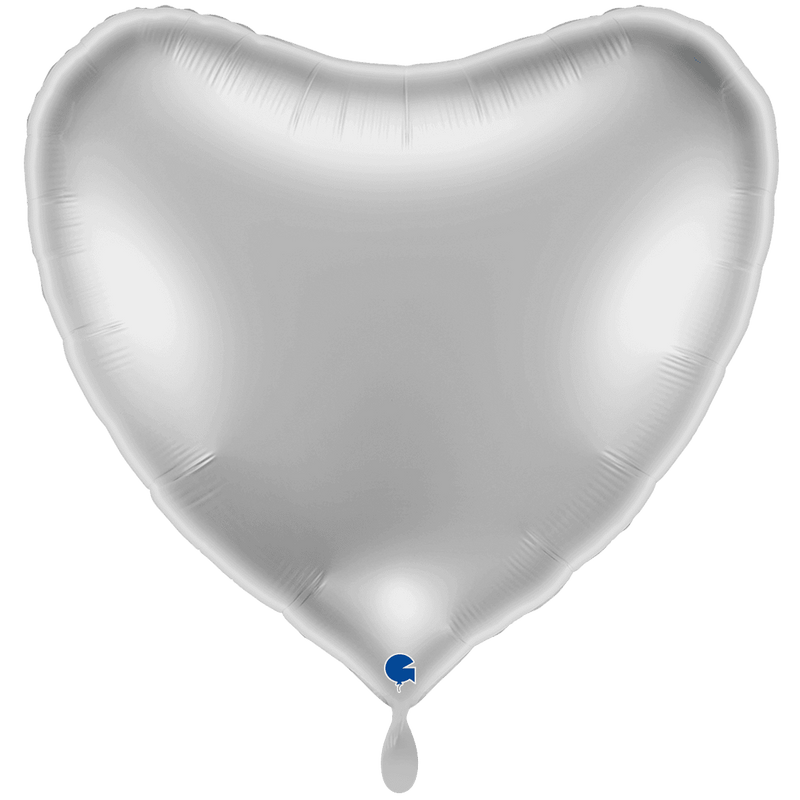 Herzballon XXL Silber
