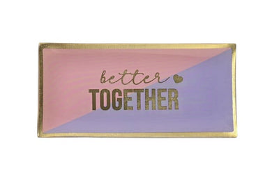 Love Plates, Glasteller, L, Better together, rosa/violett | Boutique Ballooons
