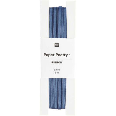 Satinband, Rauchblau, 3 mm x 3 m