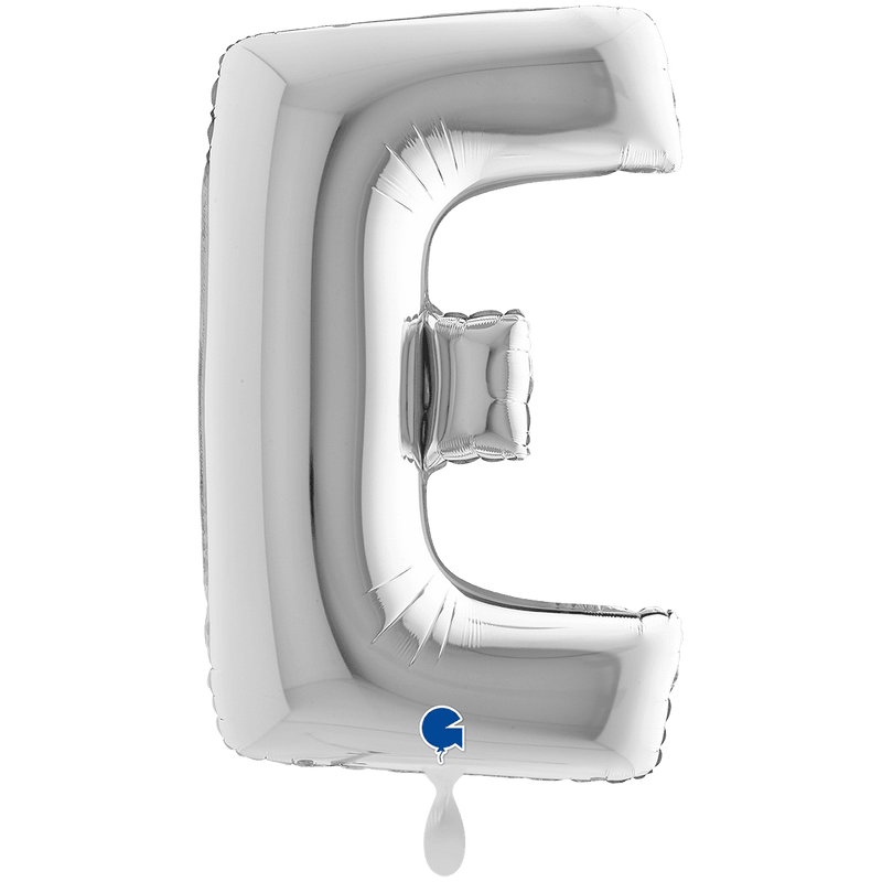 Buchstabenballon E XXL - Silber