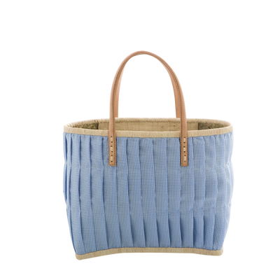 Mittelgroße Raffia Tasche - Türkis