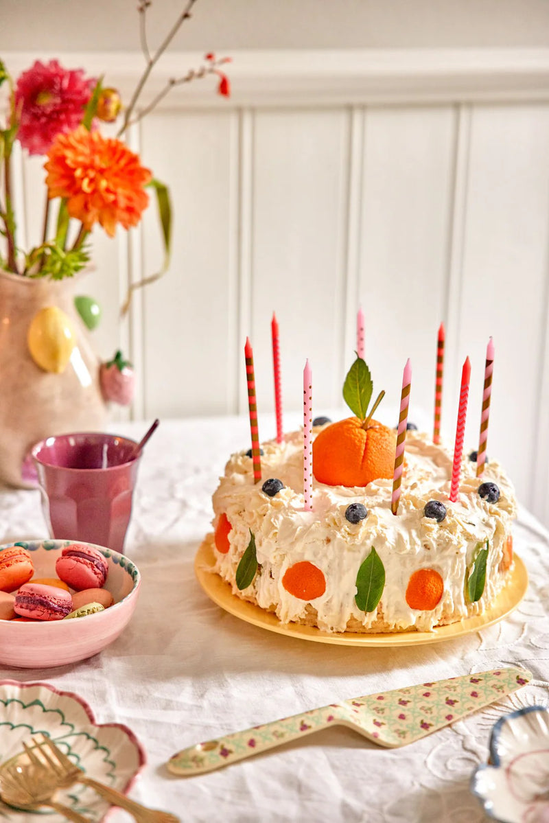 Lang Paraffinwachs Kuchenkerzen - Pink