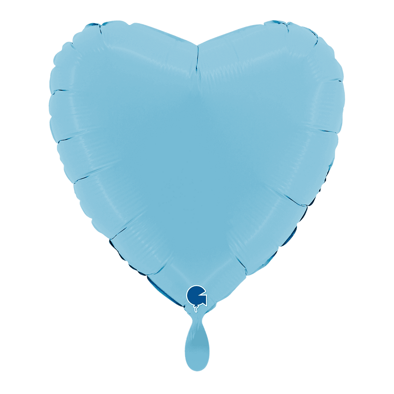 Herzballon Matt Blau