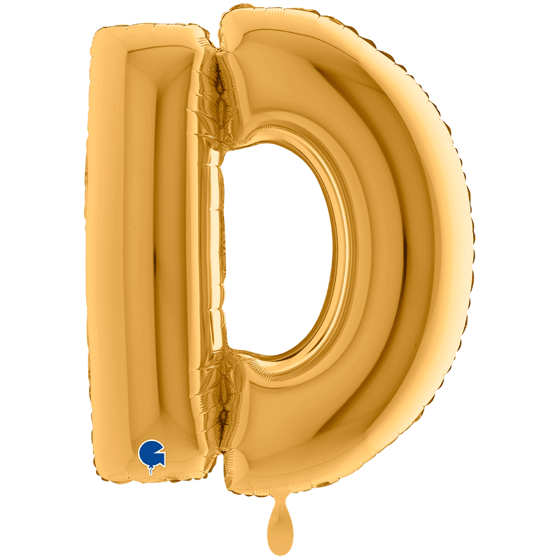 Buchstabenballon D XXL - Gold