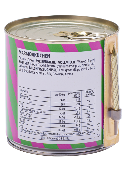 Cancake Friede Freude Feierlaune, Neon Grün/Lila, Marmor Kuchen