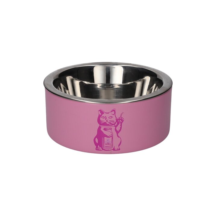LOVE PETS, FUTTERNAPF, S, MOTIV: KATZE, ROSA