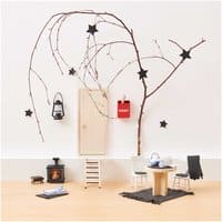 Rico Design Miniatur Kamin mit Licht 7x4,8x2,2cm