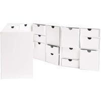 Rico Design Schubladenschränkchen zum aufklappen weiß gold 24x32x16cm