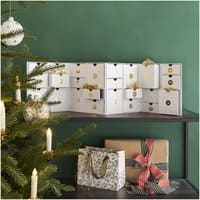 Rico Design Schubladenschränkchen zum aufklappen weiß gold 24x32x16cm