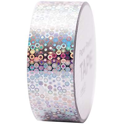 Paper Poetry Holographic Tape Kreise silber 19mm 10m | Boutique Ballooons
