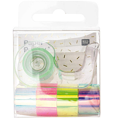 Paper Poetry Mini-Mirror Rainbow Tape Set Regenbogen 12mm 1,8m 5-teilig | Boutique Ballooons