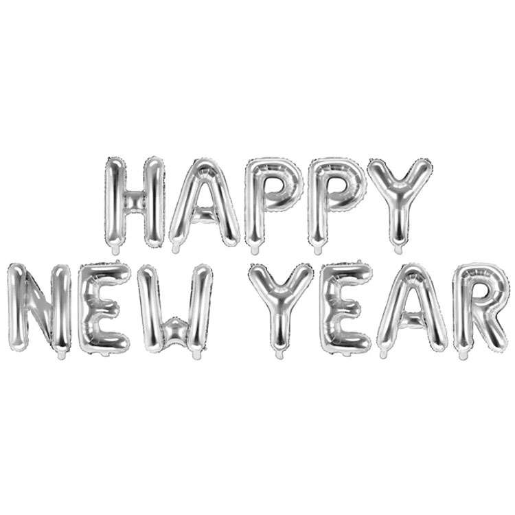 Schriftzug - Happy New Year - Silber