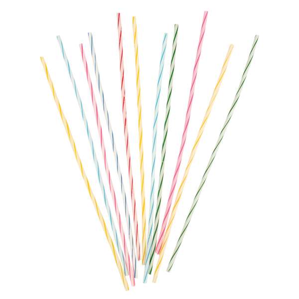 24 Spiralkerzen "Mikado" Bunt | Boutique Ballooons