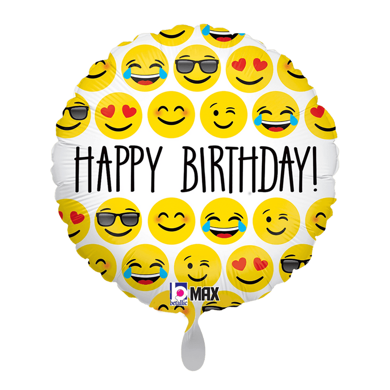 Folienballon Emoji Birthday