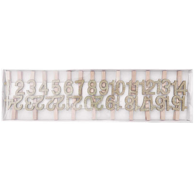 HOLZCLIPS ADVENTSKALENDER ZAHLEN 1-24 4,5CM