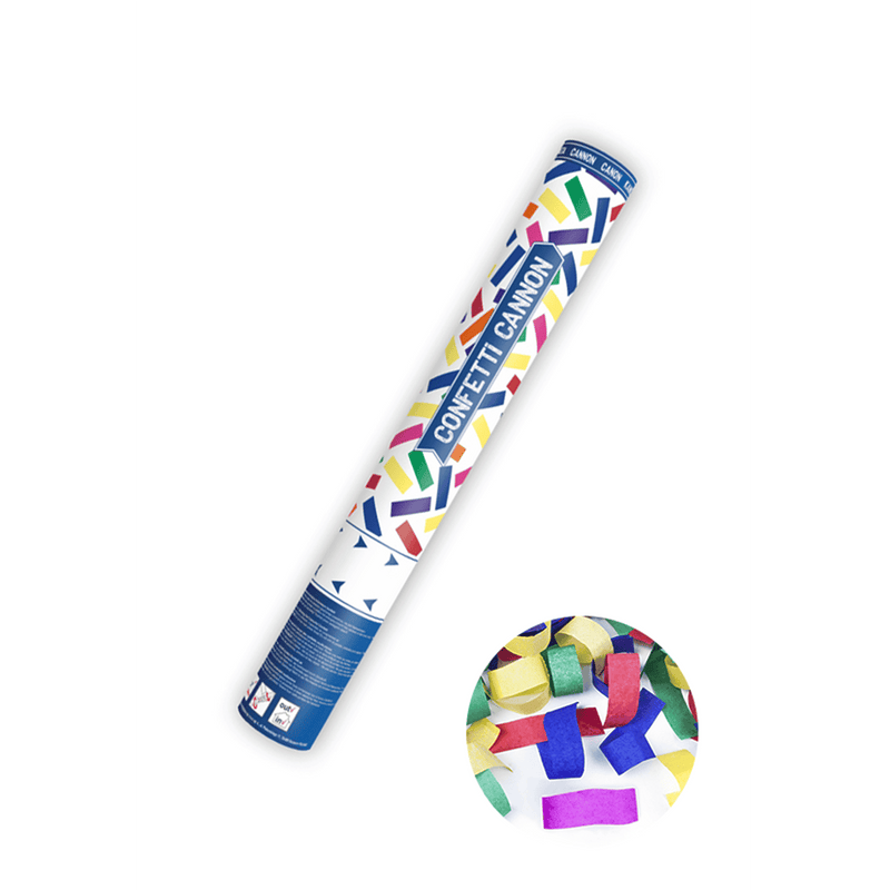 Konfettikanone - 40cm - Papier - Streifen - Bunt