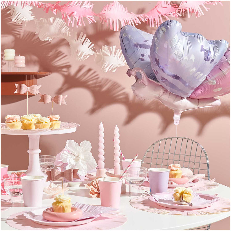Folienballon Pearly Butterfly 3D, Blau/Rosa