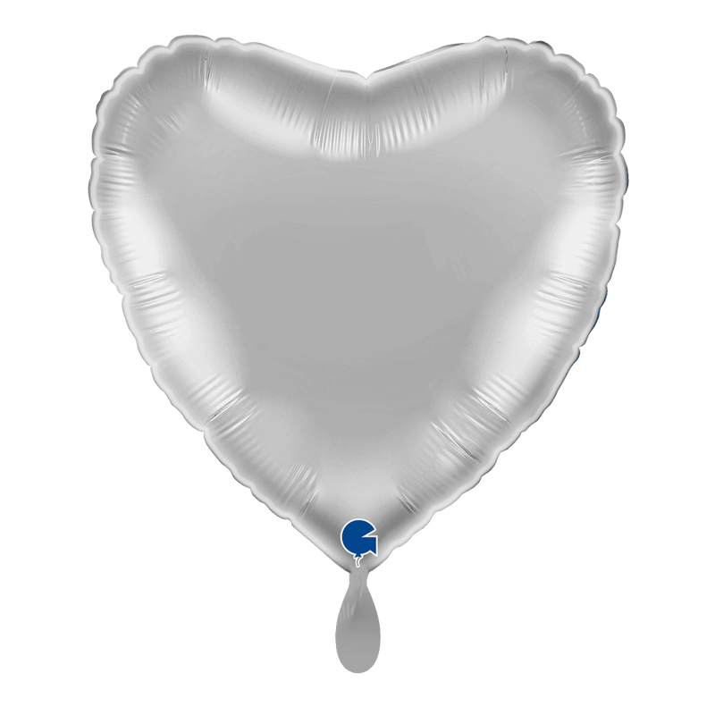 Herzballon Silber
