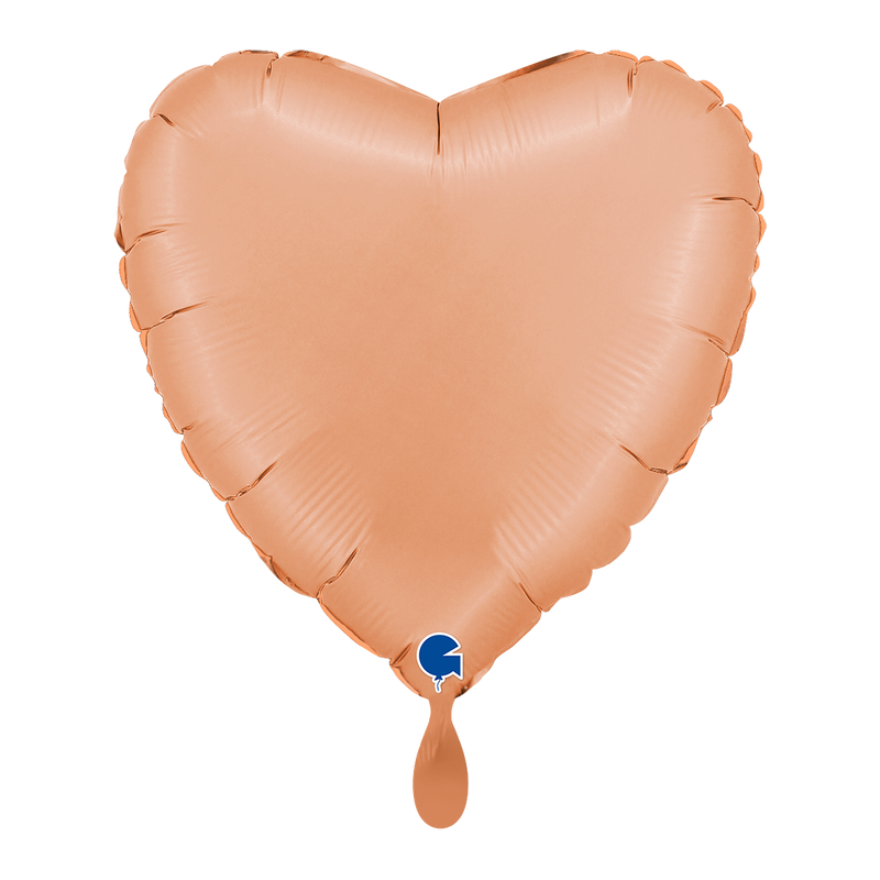 Herzballon Satin Pfirsich