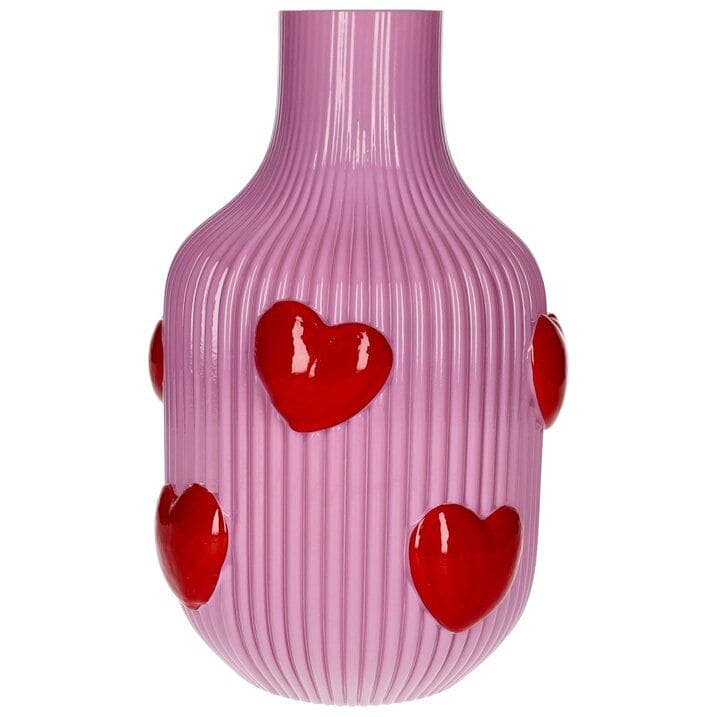 L´AMOUR, VASE, H(30CM), HERZEN, HELLLILA, GS