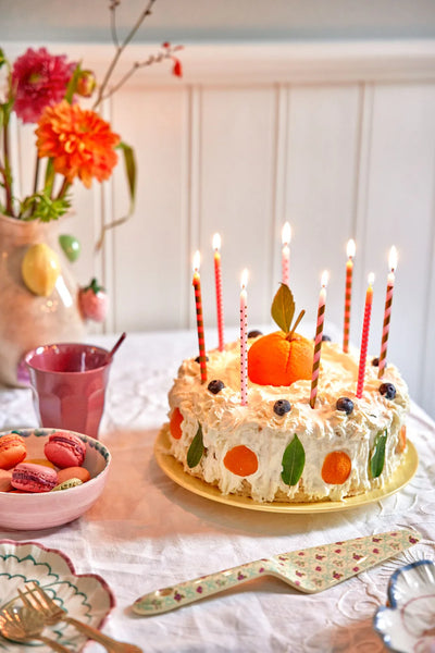 Lang Paraffinwachs Kuchenkerzen - Pink
