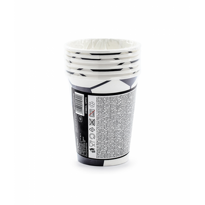 6 Pappbecher Trend - 220ml - Football