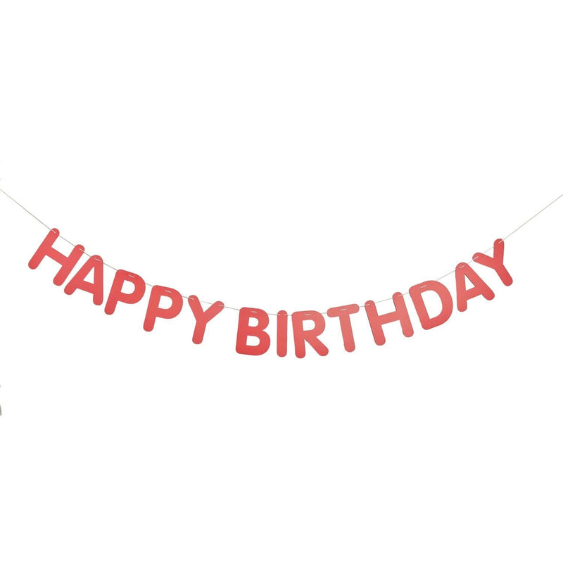 Girlande Happy Birthday, Rot FSC MIX, 5m