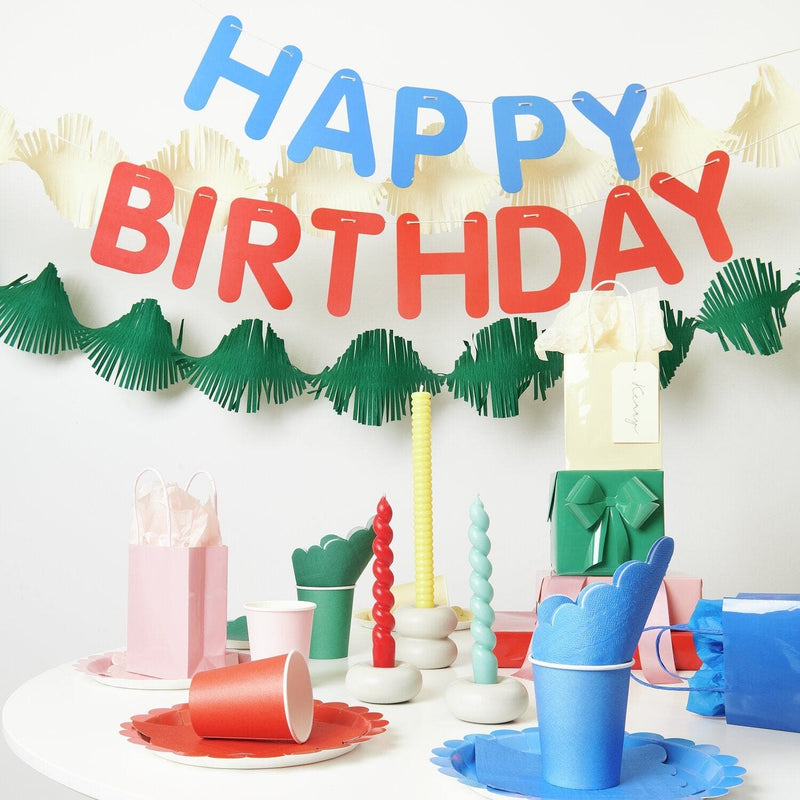 Girlande Happy Birthday, Rot FSC MIX, 5m