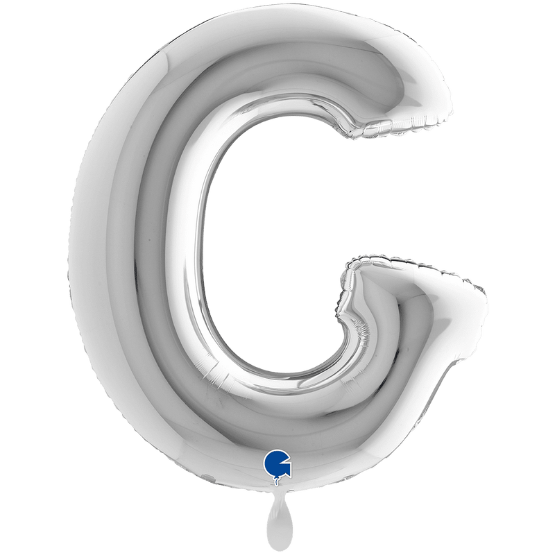 Buchstabenballon G XXL - Silber