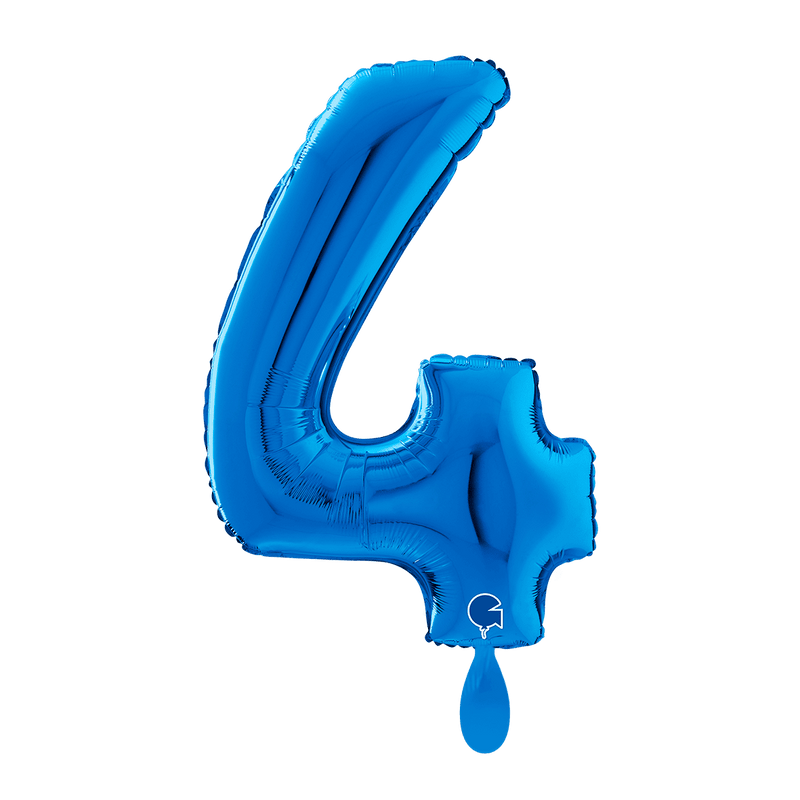 Zahlenballon 4 XL - Blau