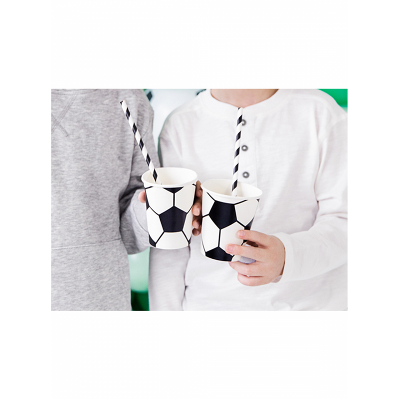 6 Pappbecher Trend - 220ml - Football
