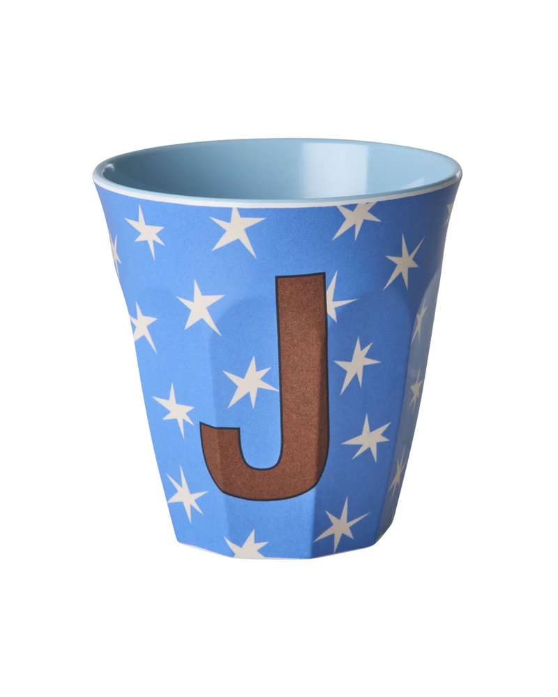Medium Cup - Cream - J - Stars