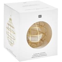 Rico Design Glaskugel Baumschmuck grafisch gold Ø 8cm