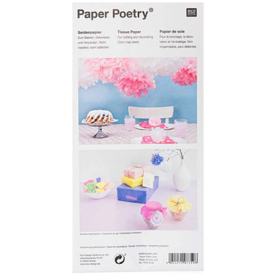Paper Poetry Seidenpapier blau sortiert 50x70cm 5 Bogen