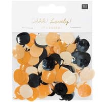Ohhh! Lovely! Flitterstreu Kürbis orange-schwarz 200 Stück
