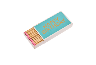 Matches Happy Birthday blau, Streichhölzer