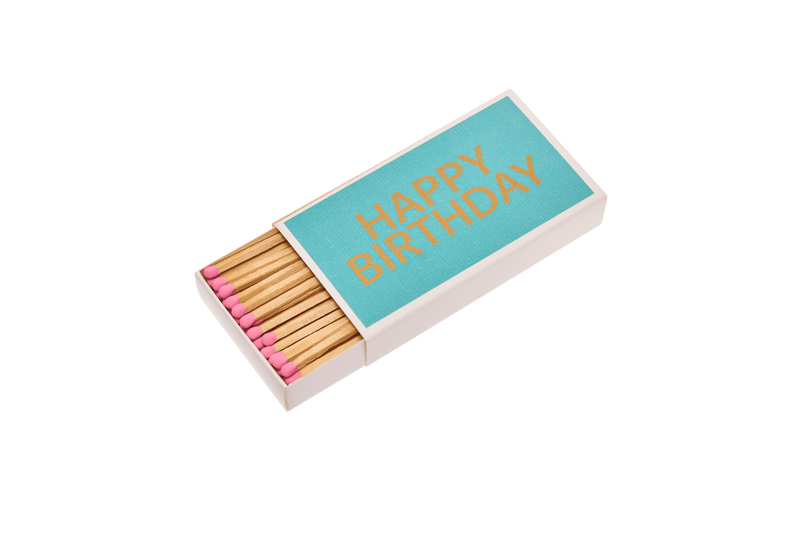 Matches Happy Birthday blau, Streichhölzer
