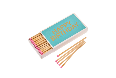 Matches Happy Birthday blau, Streichhölzer