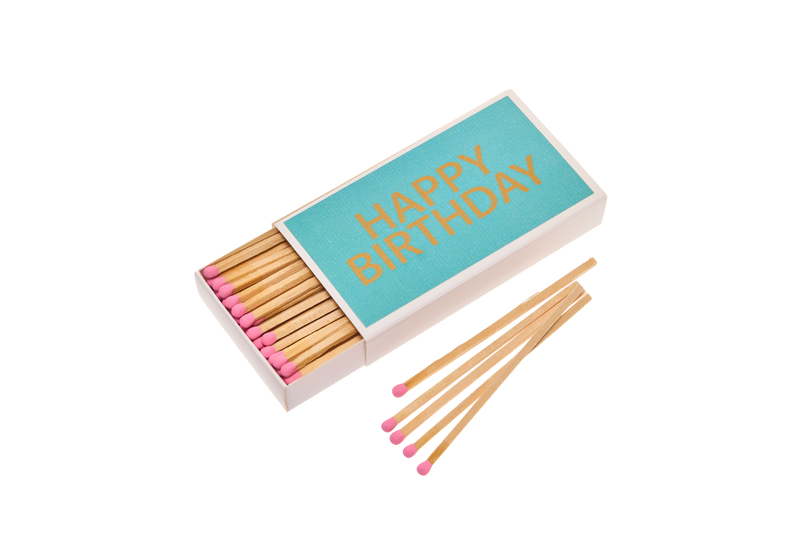 Matches Happy Birthday blau, Streichhölzer