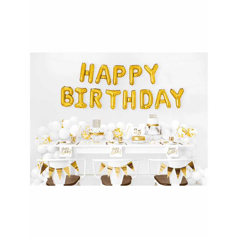 Happy Birthday Schriftzug - Gold | Boutique Ballooons