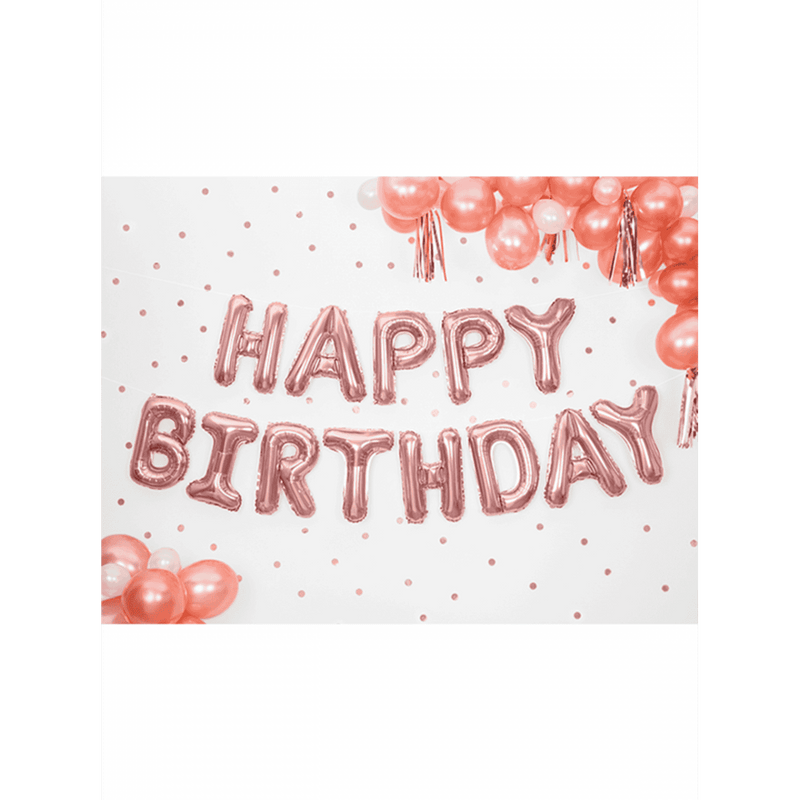 Happy Birthday Schriftzug - rosegold | Boutique Ballooons