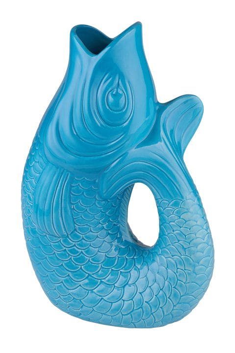 Monsieur Carafon, Fisch, Vase, L, lagoon, 2,7 Liter