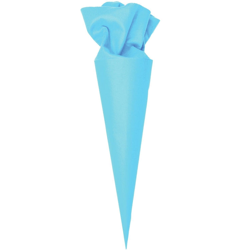 Schultüte mit Filzverschluss, 70 cm, Türkis, FSC Recycled