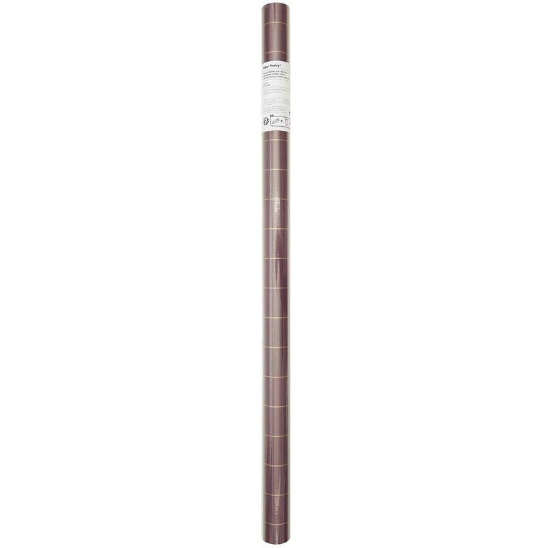 Paper Poetry Geschenkpapier Raster bordeaux-gold 70cm 2m 80g/m²