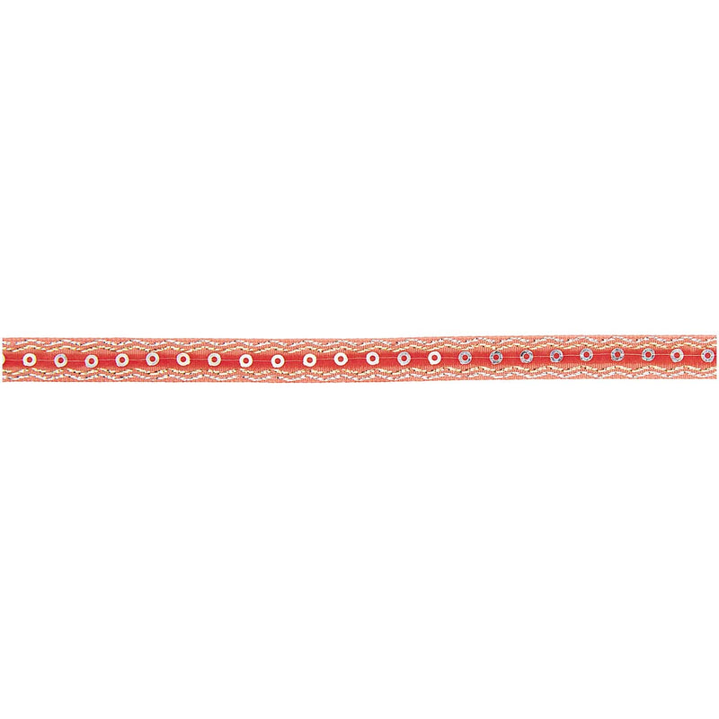 Paillettenband Samt, Rot, 10mm x 3m